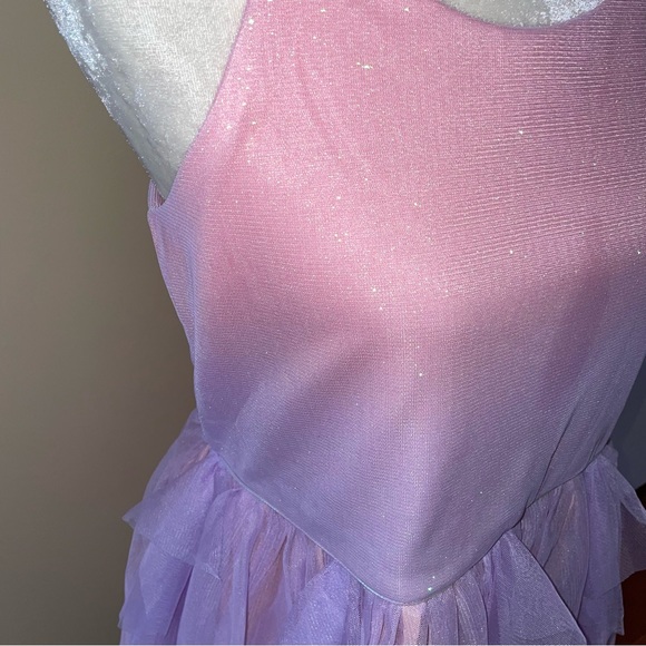 Girls Cat & Jack Purple& Pink Ruffle Tulle Dress - Picture 5 of 9